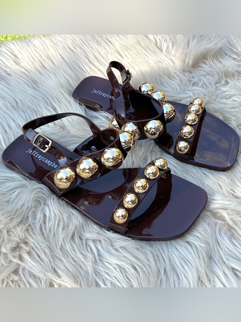 Jeffrey Campbell NWOT Gum Drop Jelly Sandals Sz 9 - Picture 2 of 6